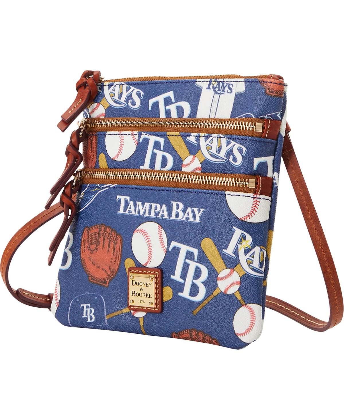 Dooney & Bourke Women's  Tampa Bay Rays Game Day Triple Zip Crossbody Purse In Royal