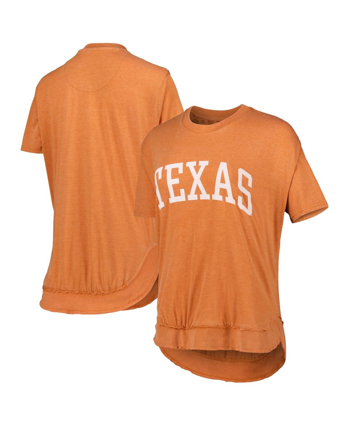 Pressbox Texas Orange Texas Longhorns Arch Poncho T-shirt In Texas Orange