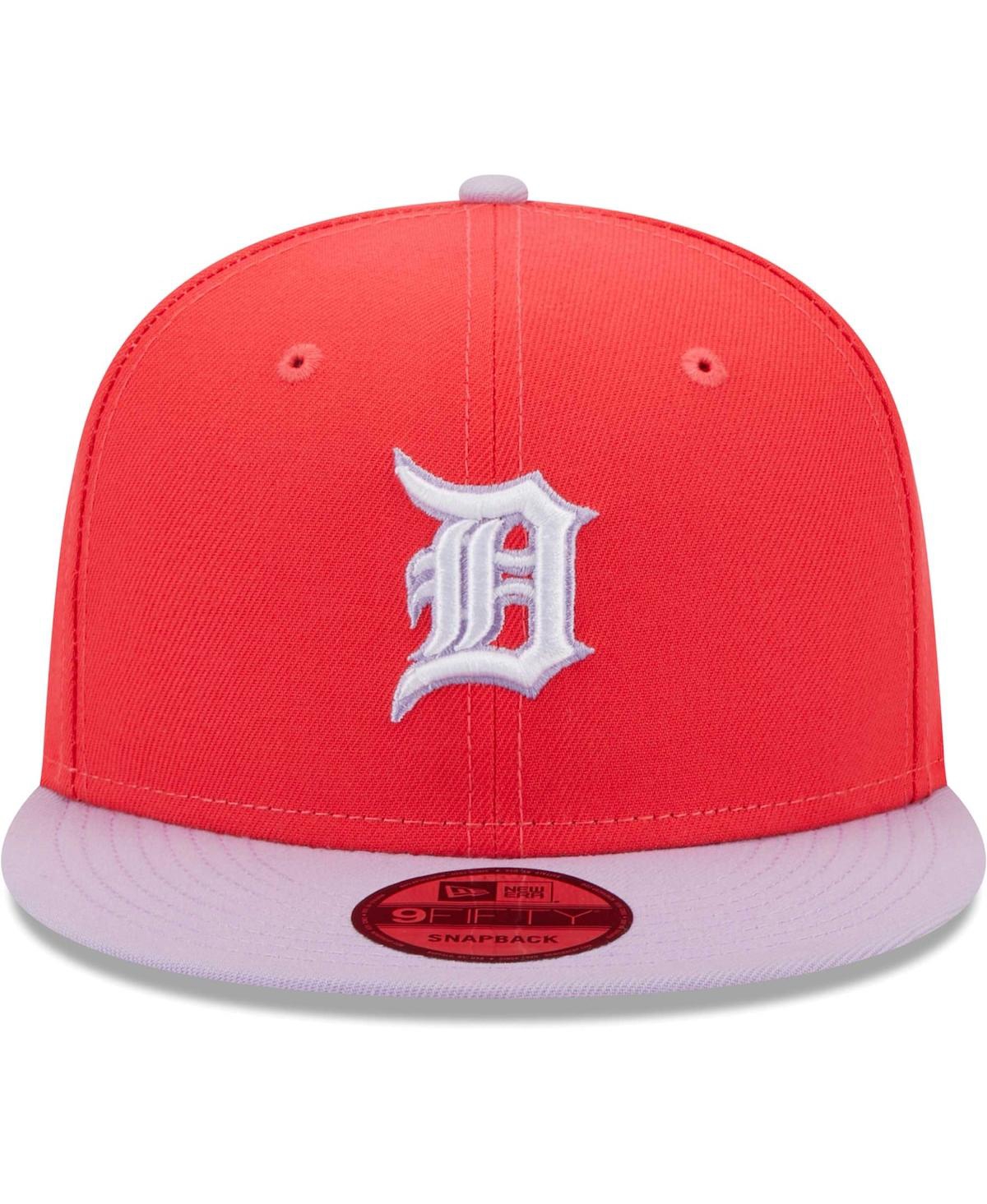 New Era Men's  Red, Purple Detroit Tigers Spring Basic Two-tone 9fifty Snapback Hat In Red,purple