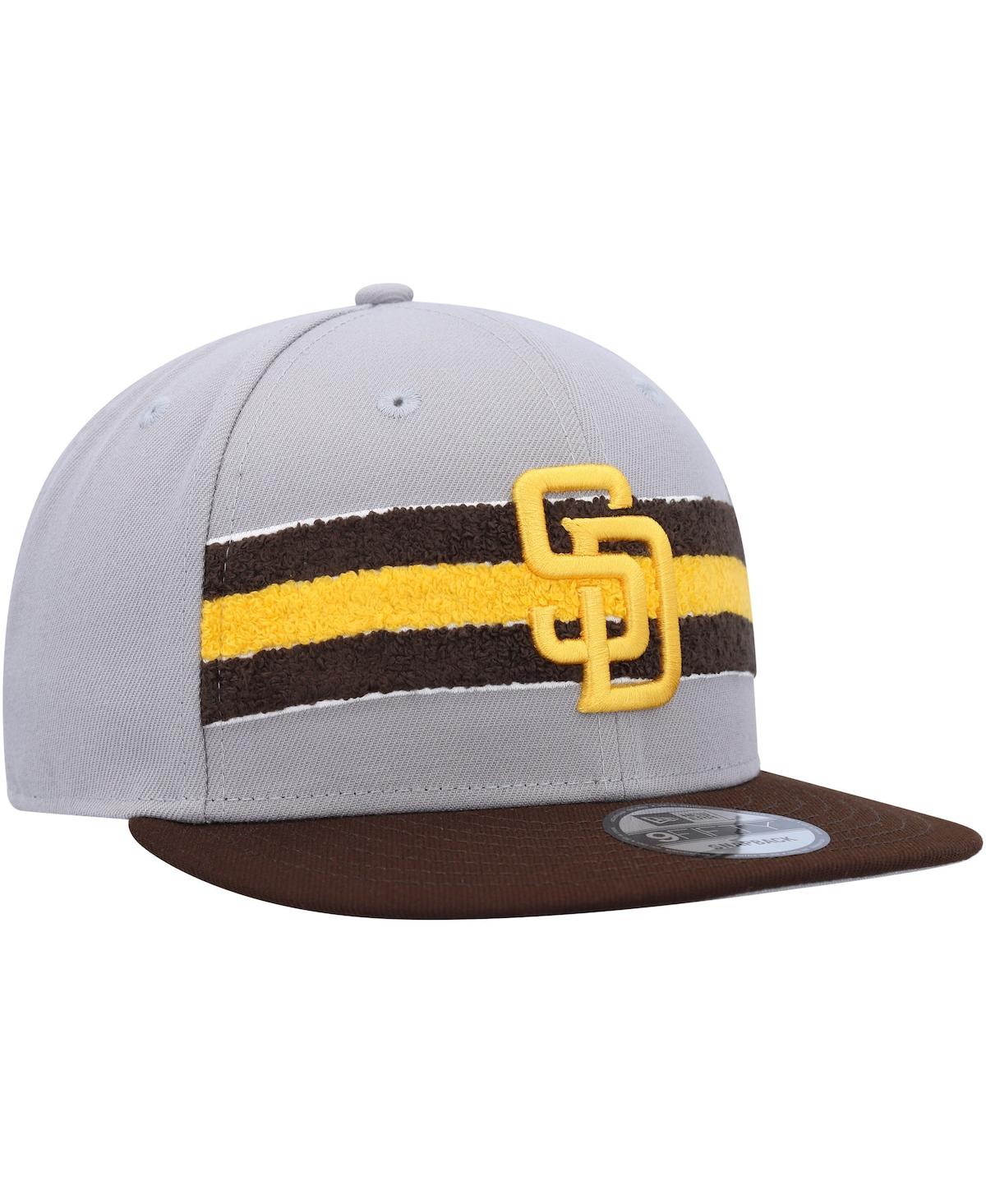 New Era Men's  Gray, Brown San Diego Padres Band 9fifty Snapback Hat In Gray,brown