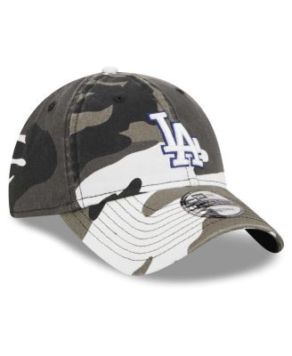 New Era 9Fifty Snapback Cap LA Dodgers – Camouflage Krone, Schwarzes Logo, Verstellbar