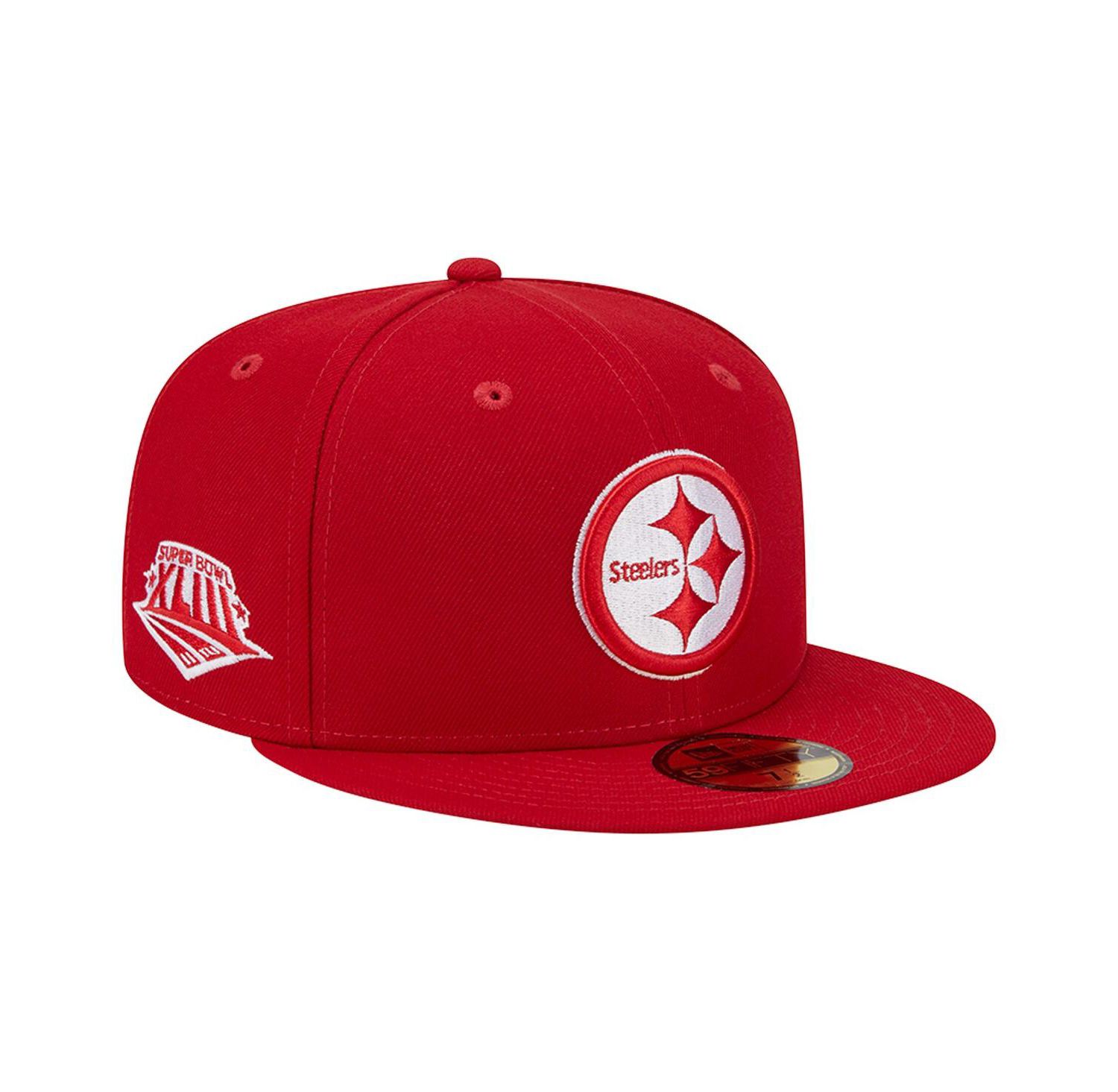 Men's Scarlet Pittsburgh Steelers Super Bowl XLIII Main Patch 59FIFTY Fitted Hat