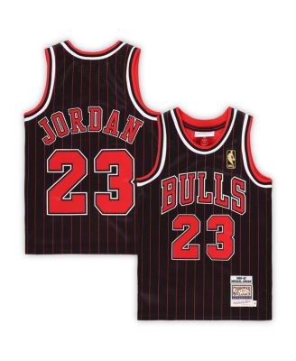Preschool Boys and Girls Michael Jordan Black Chicago Bulls 1996/97 Hardwood Classics Authentic Jersey