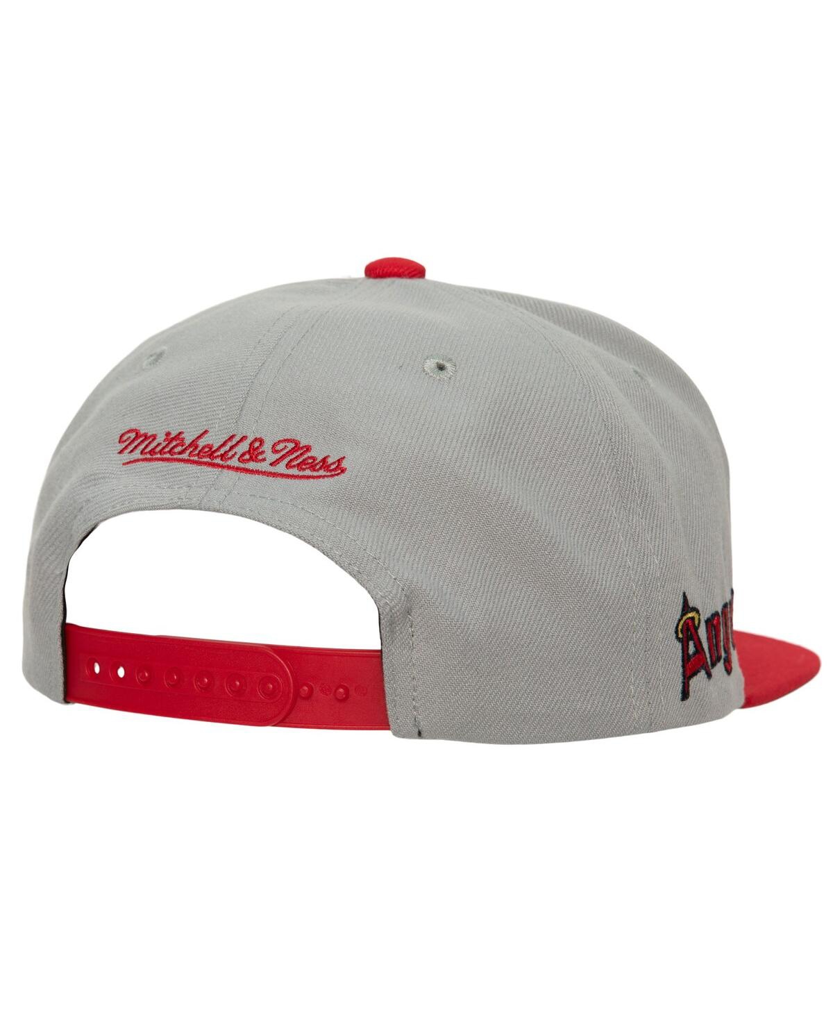 Mitchell & Ness Men's  Gray California Angels 1989-1992 Cooperstown Collection Away Snapback Hat In Gray