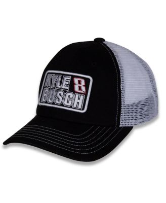 Women's Black, White Kyle Busch Name and Number Patch Adjustable Hat