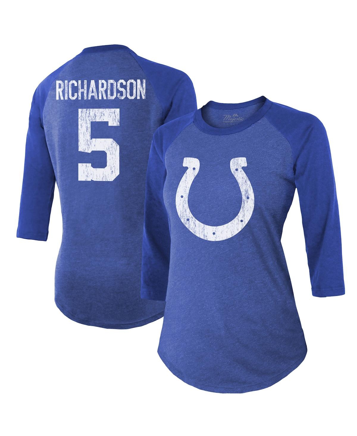 Majestic Women's  Threads Anthony Richardson Royal Indianapolis Colts Player Name And Number Tri-blen
