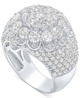 Macy's - Men's Diamond Halo Cluster Ring (5 ct. t.w.) in 10k Gold
