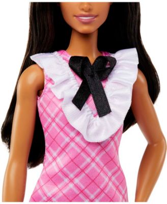 Barbie Fashionistas Doll 209 With Black Hair and a Plaid Dress - Macy's