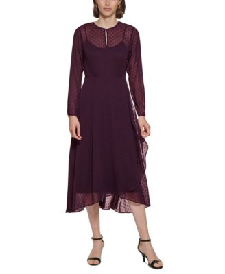 Tommy Hilfiger - Women's Clip-Dot A-Line Dress