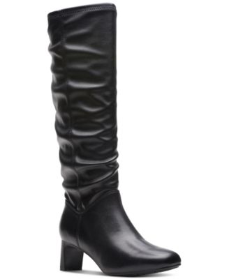 Clarks mid calf black boots online