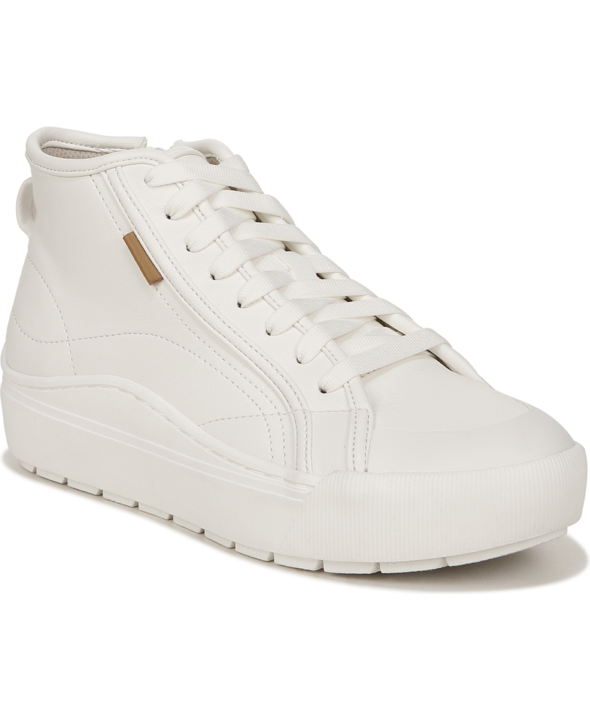 Dr. Scholl's Women's Time Off Hi2 Platform Sneakers In White Faux Leather