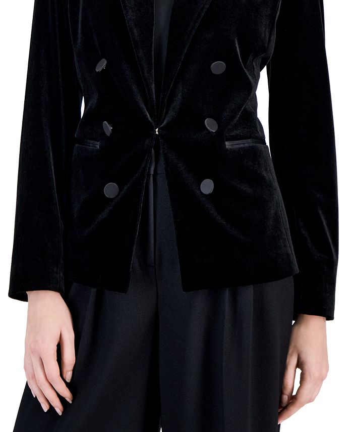 Tahari asl velvet blazer discount