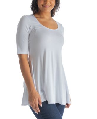 Women's Elbow Sleeve Swing Tunic Top
