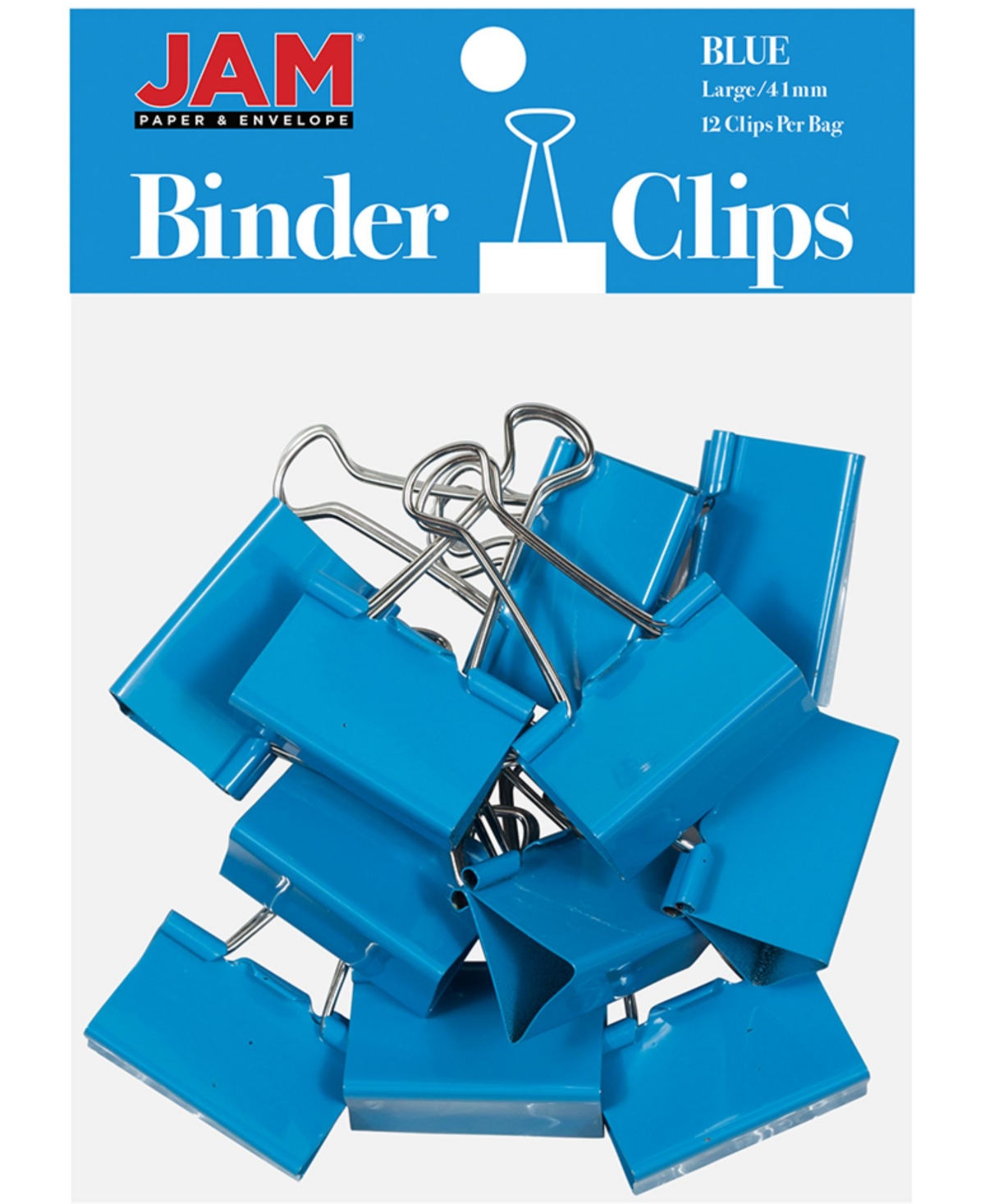 Jam Paper Colorful Binder Clips In Blue