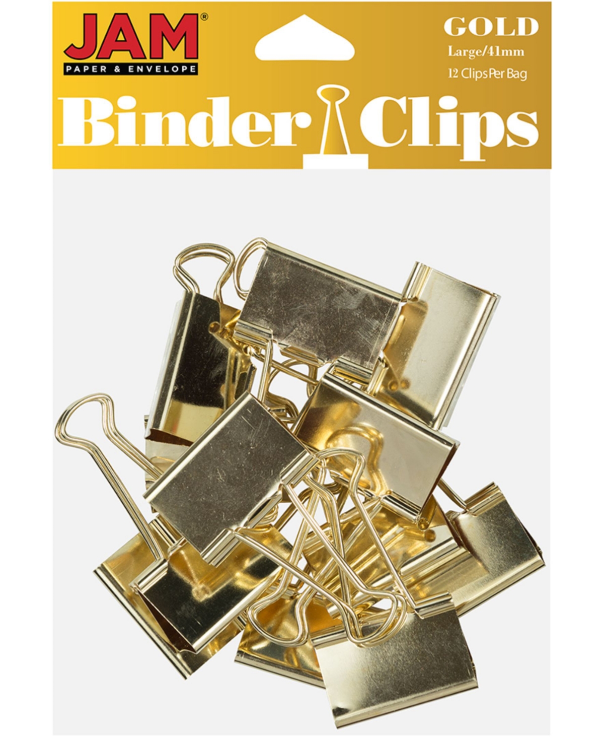 Jam Paper Binder Clips In Gold