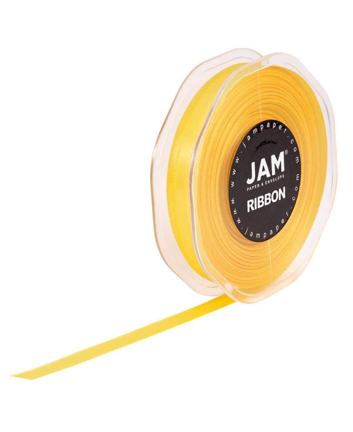 Shop Jam Paper Double Faced Satin Ribbon In Yellow