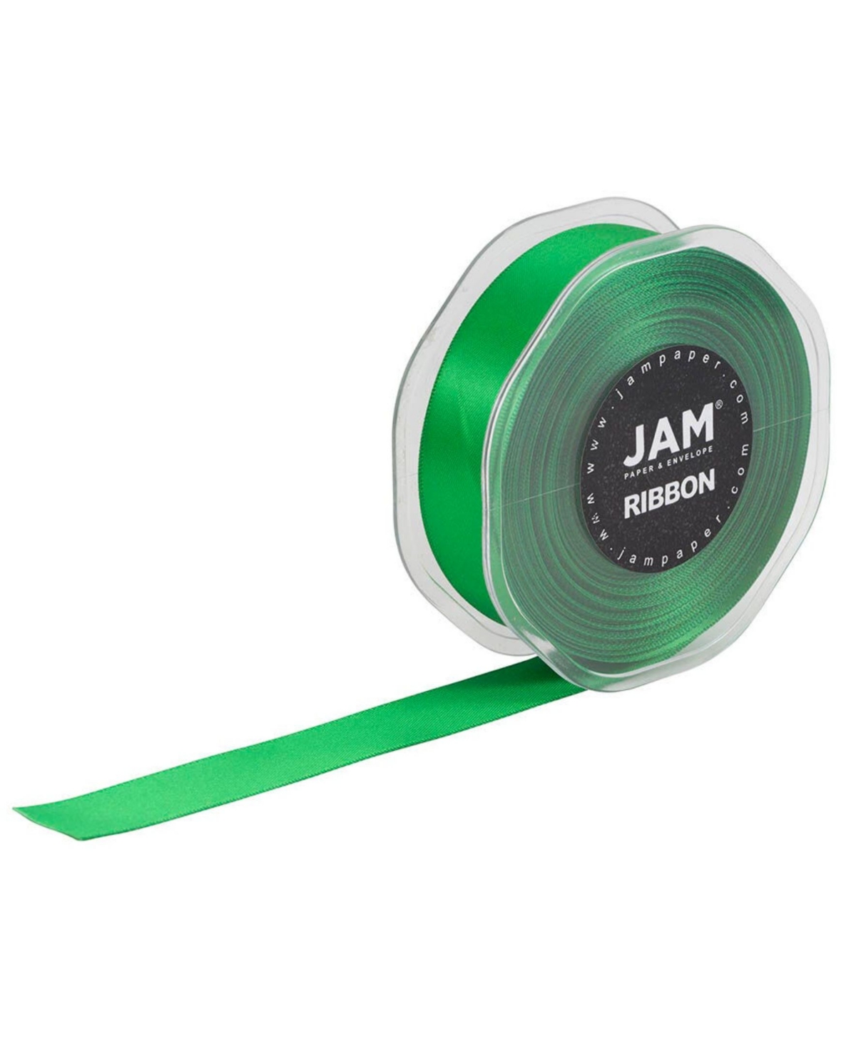 Shop Jam Paper Double Faced Satin Ribbon In Emerald Green