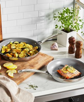 HENCKELS Clad H3 Stainless Steel Ceramic Nonstick 2 Piece 10" and 12" Fry Pan Set