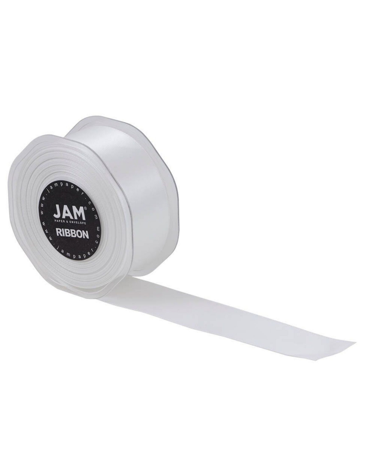 Shop Jam Paper Double Faced Satin Ribbon In White