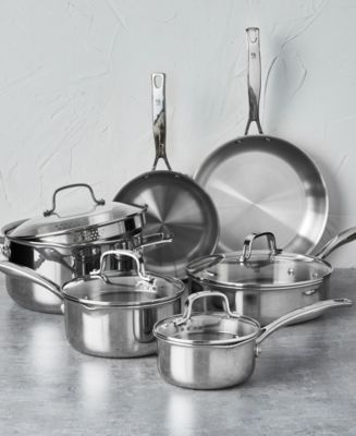 HENCKELS Clad H3 10-Piece Stainless Steel Cookware Set - Macy's