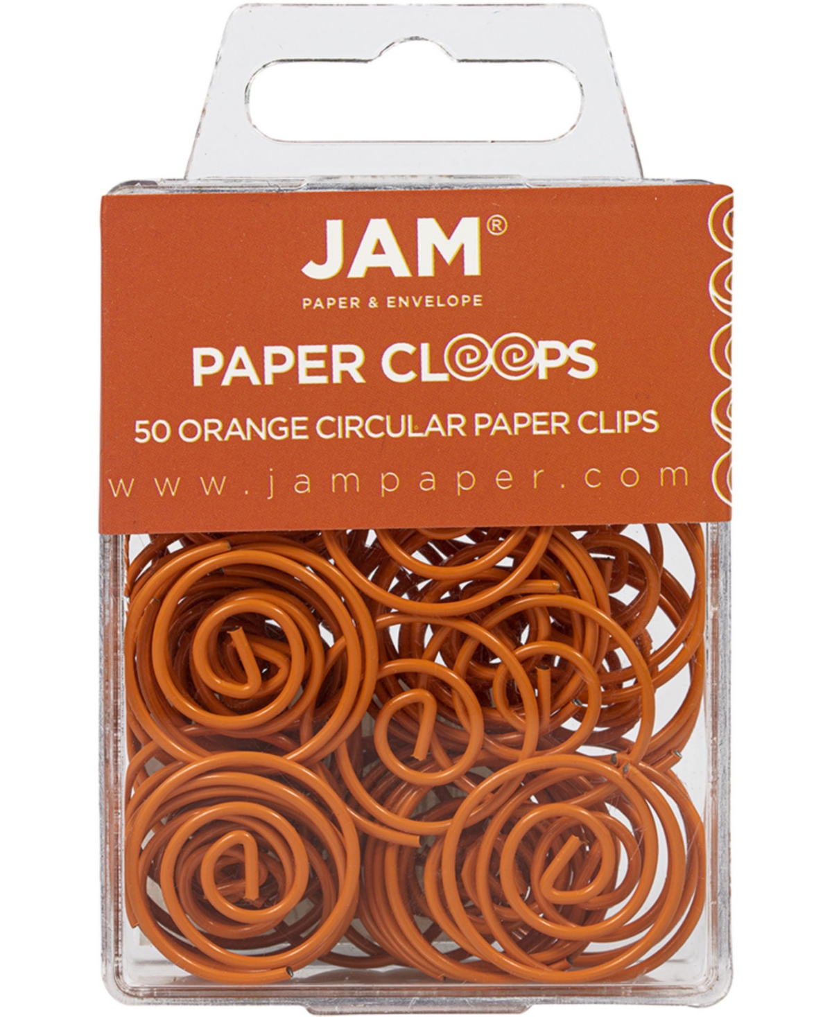 Jam Paper Circular Paper Clips In Orange