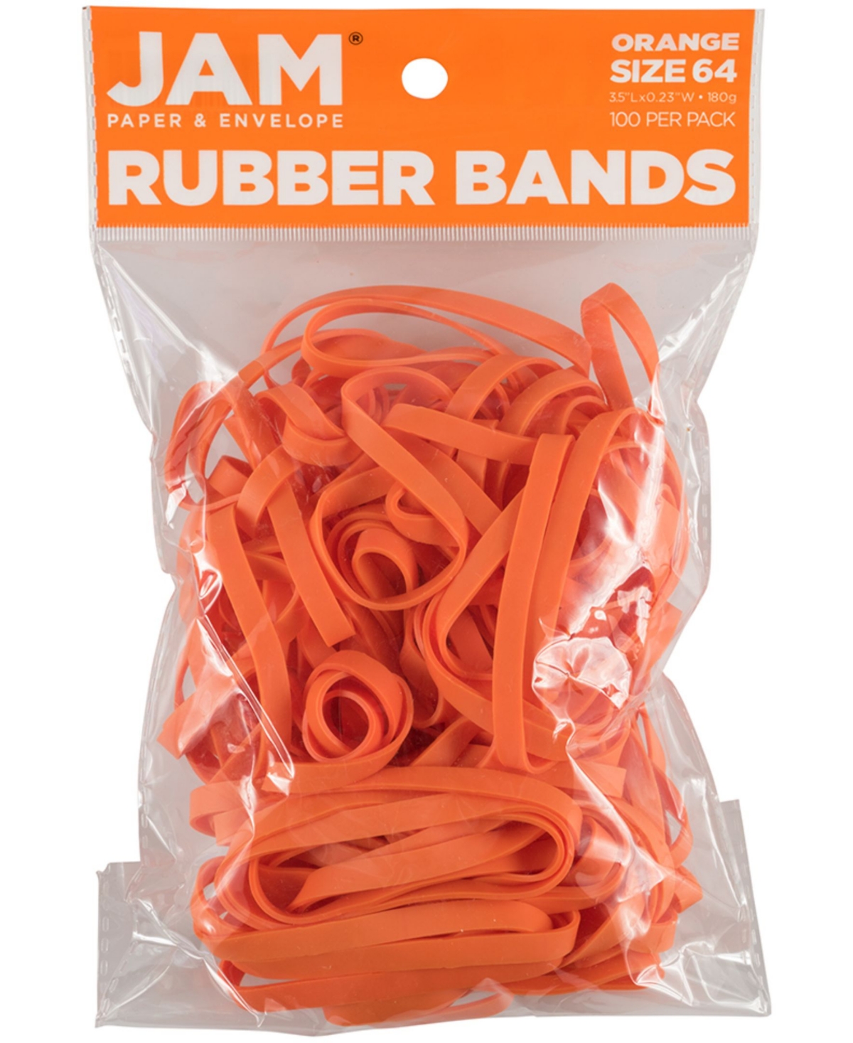 Jam Paper Durable Rubber Bands In Orange
