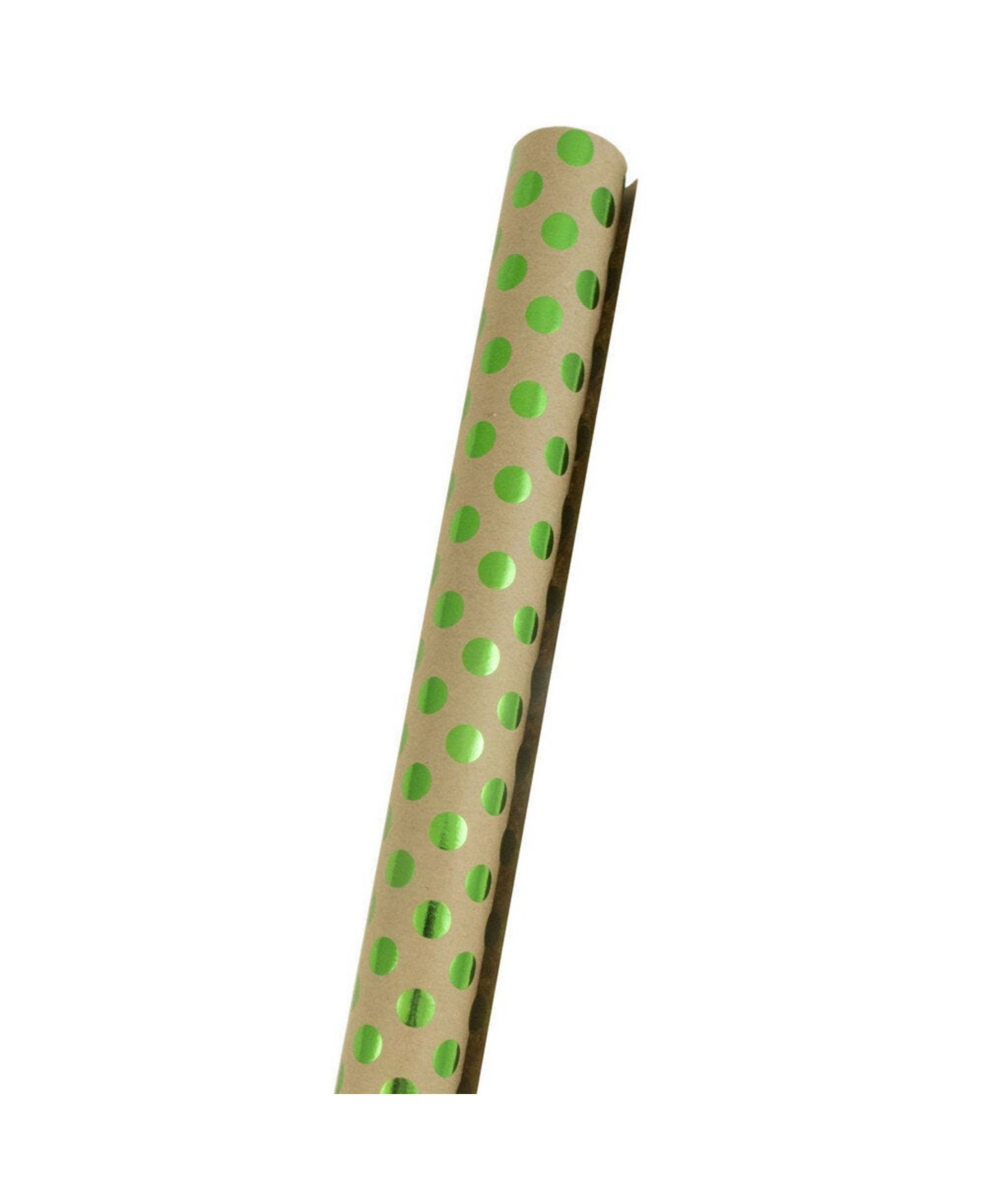 Jam Paper Gifoot Wrap In Green Dots Kraft