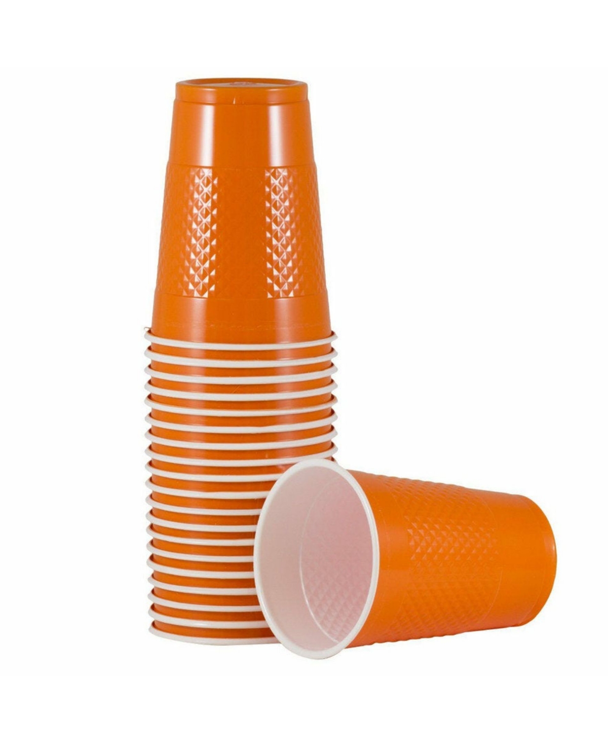 Plastic Party Cups - 16 Ounces - 20 Glasses Per Pack - Orange