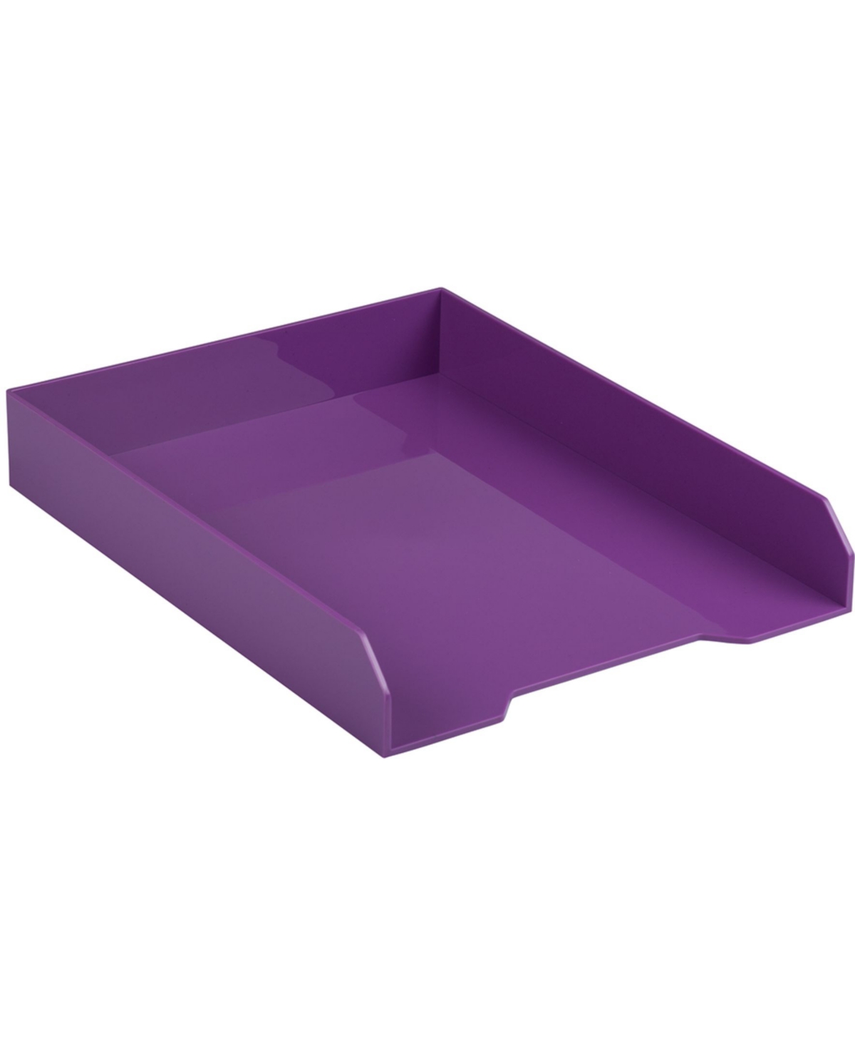 Stackable Paper Trays - Desktop Document, Letter, File Organizer Tray - Sold Individually - Purple