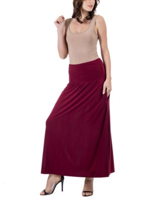Women's Foldover with Pockets Maxi Skirt