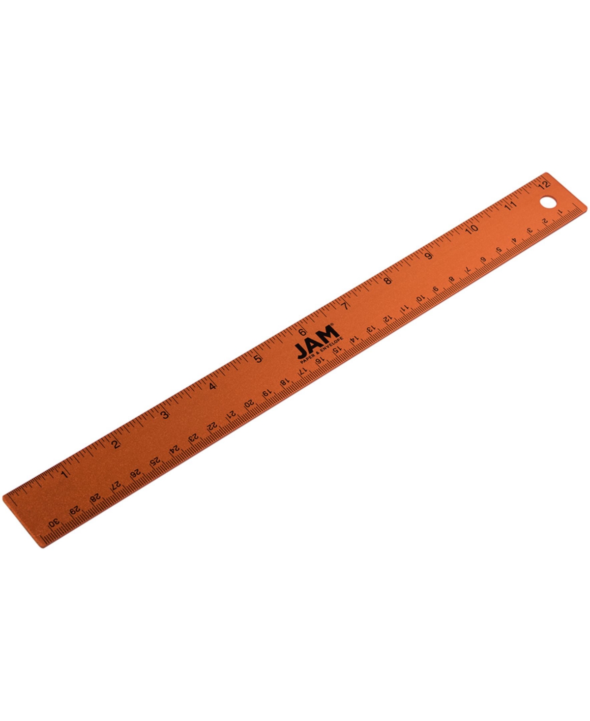 Jam Paper Strong Aluminum Ruler In Orange Metallic