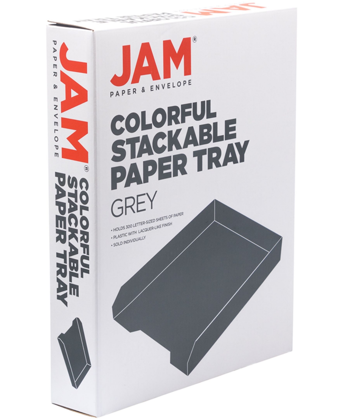 Shop Jam Paper Stackable Paper Trays In Gray