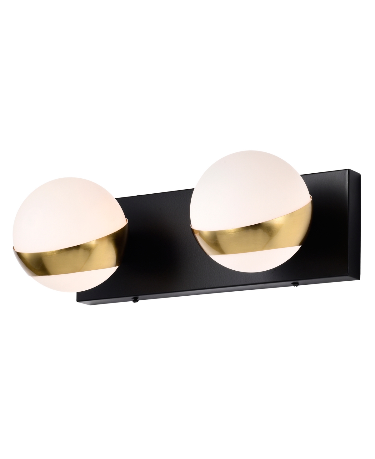Home Accessories Duo 14" Indoor Finish Wall Sconce With Light Kit In Matte Black And Matte Gold