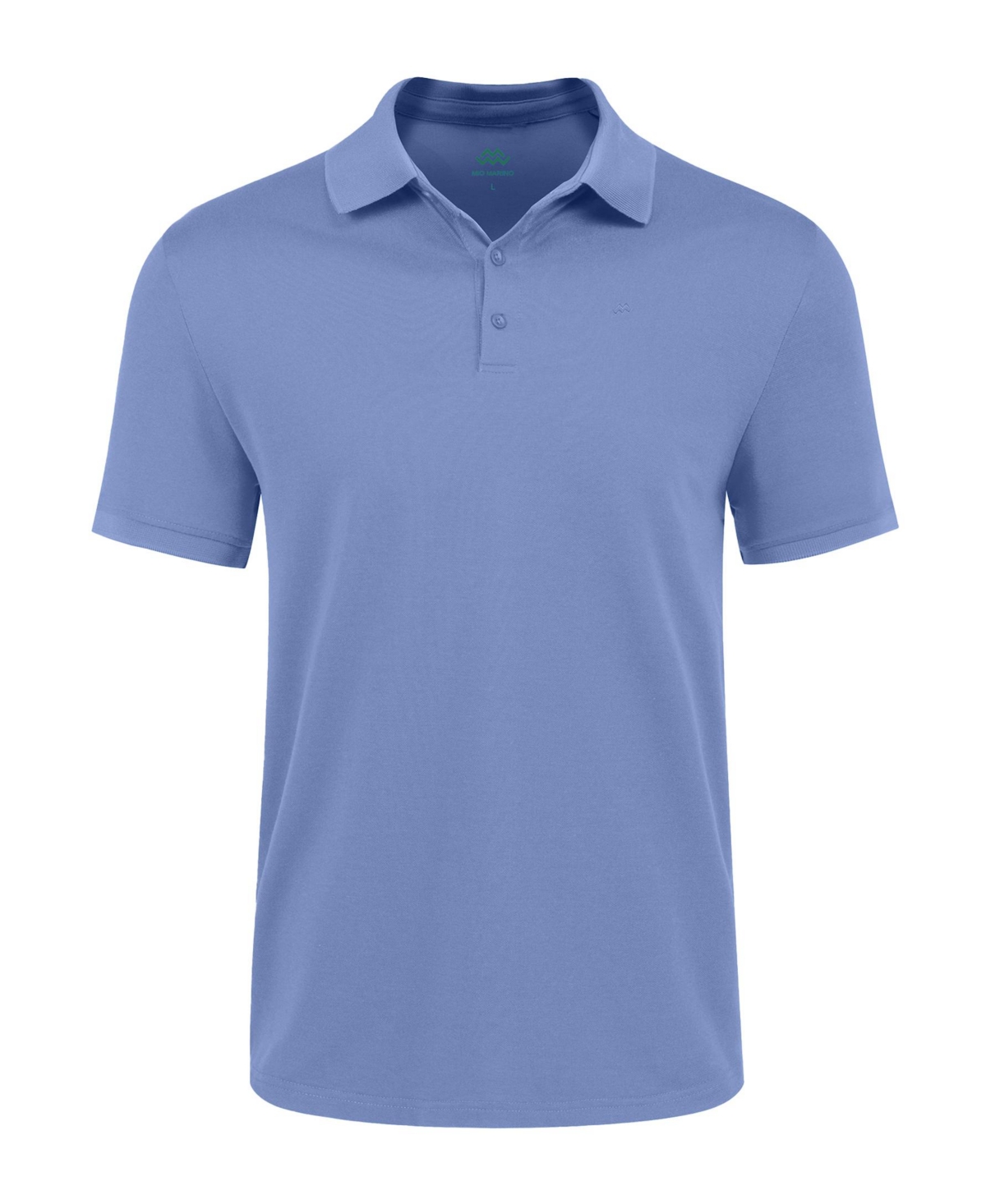 Men's Classic-Fit Cotton-Blend Pique Polo Shirt - Denim blue