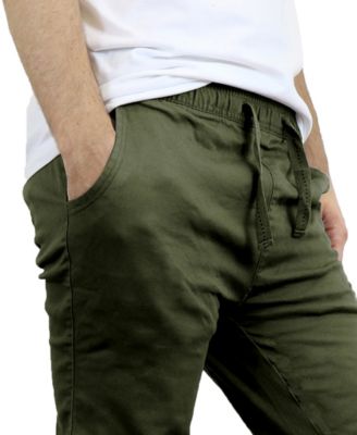 Men's Slim Fit Basic Stretch Twill Joggers, Pack of 3