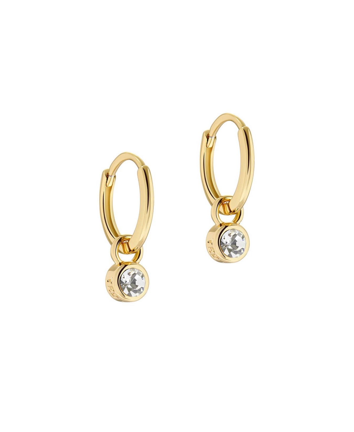 Sinalaa: Crystal Huggie Earrings For Women - Rose gold