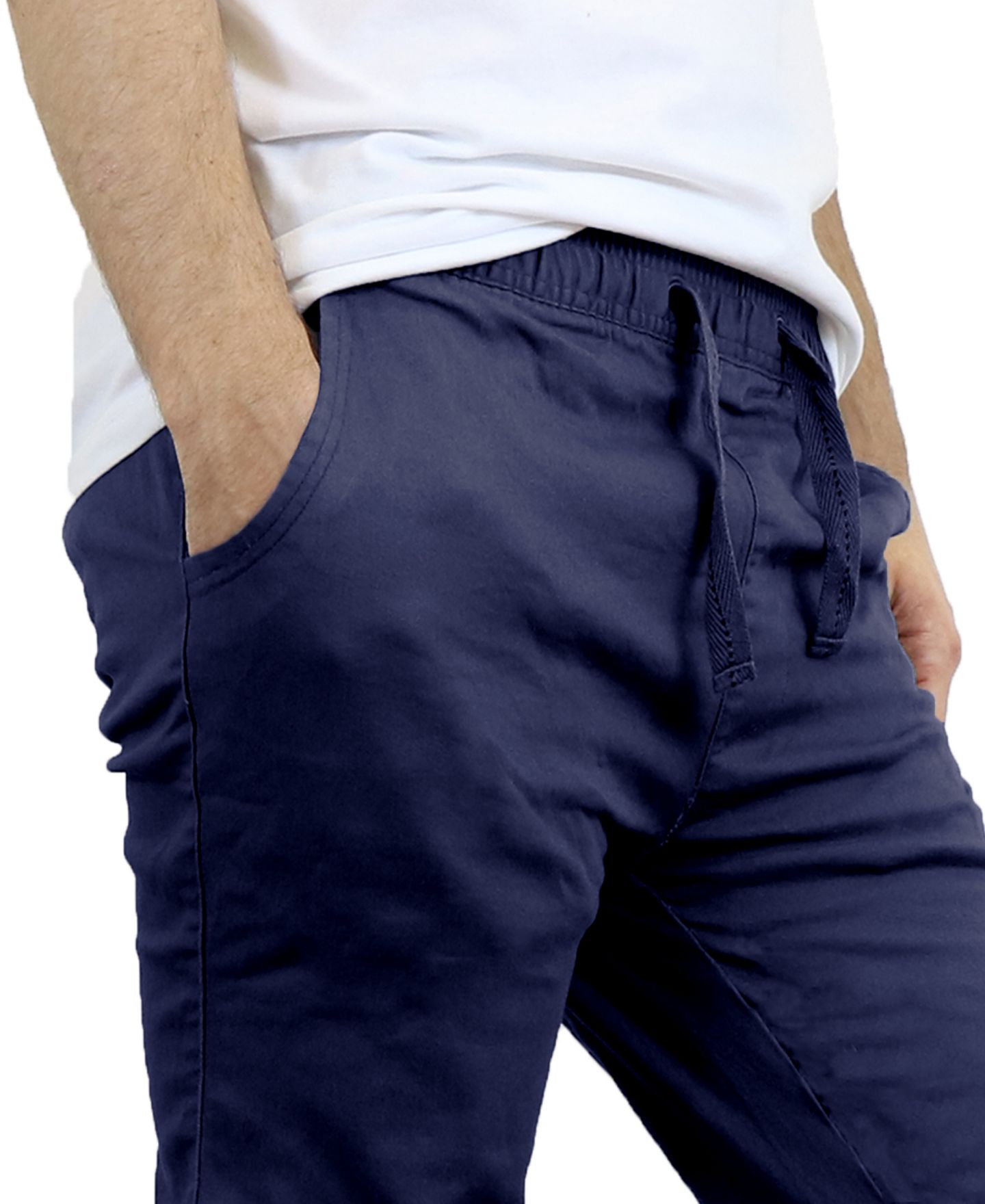 Мужские брюки Galaxy By Harvic Slim Fit Basic Stretch Twill Joggers, Pack of 3, цвет: Чёрный / Хаки — фото 5