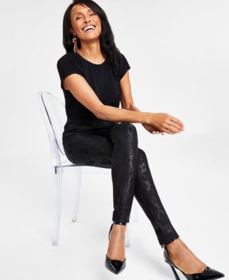 I.N.C. International Concepts Snake-Print Skinny Pants, Created