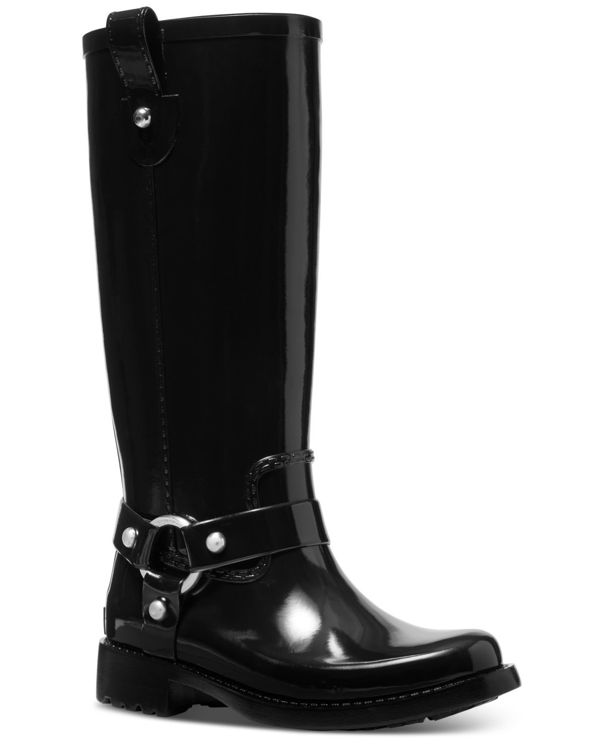 Michael Kors Michael  Women's Stormy Pull-on Harness Rain Boots In Black
