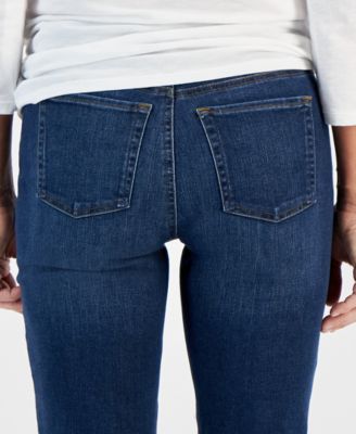 Petite Mid-Rise Curvy Roll-Cuff Capri Jeans
