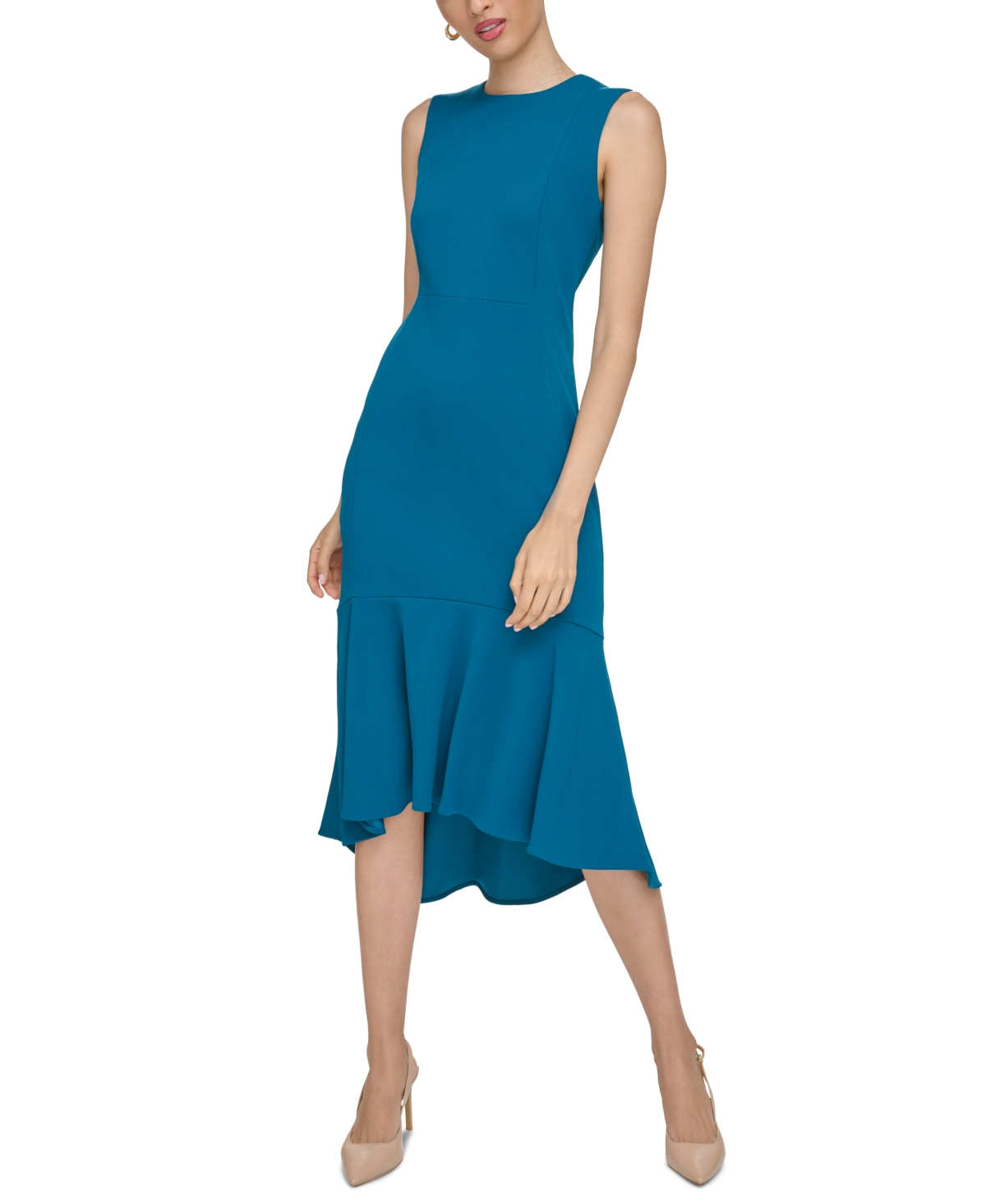 Calvin klein flounce dress cheap