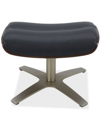 Janer 22" Leather Ottoman, Created for Macy's