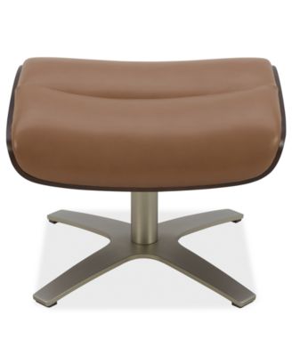 Janer 22" Leather Ottoman