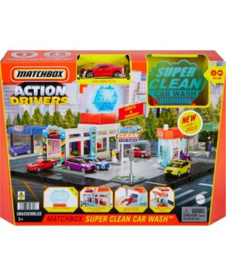 Matchbox Cars Playsets, Super Clean Carwash with 1 Matchbox Car