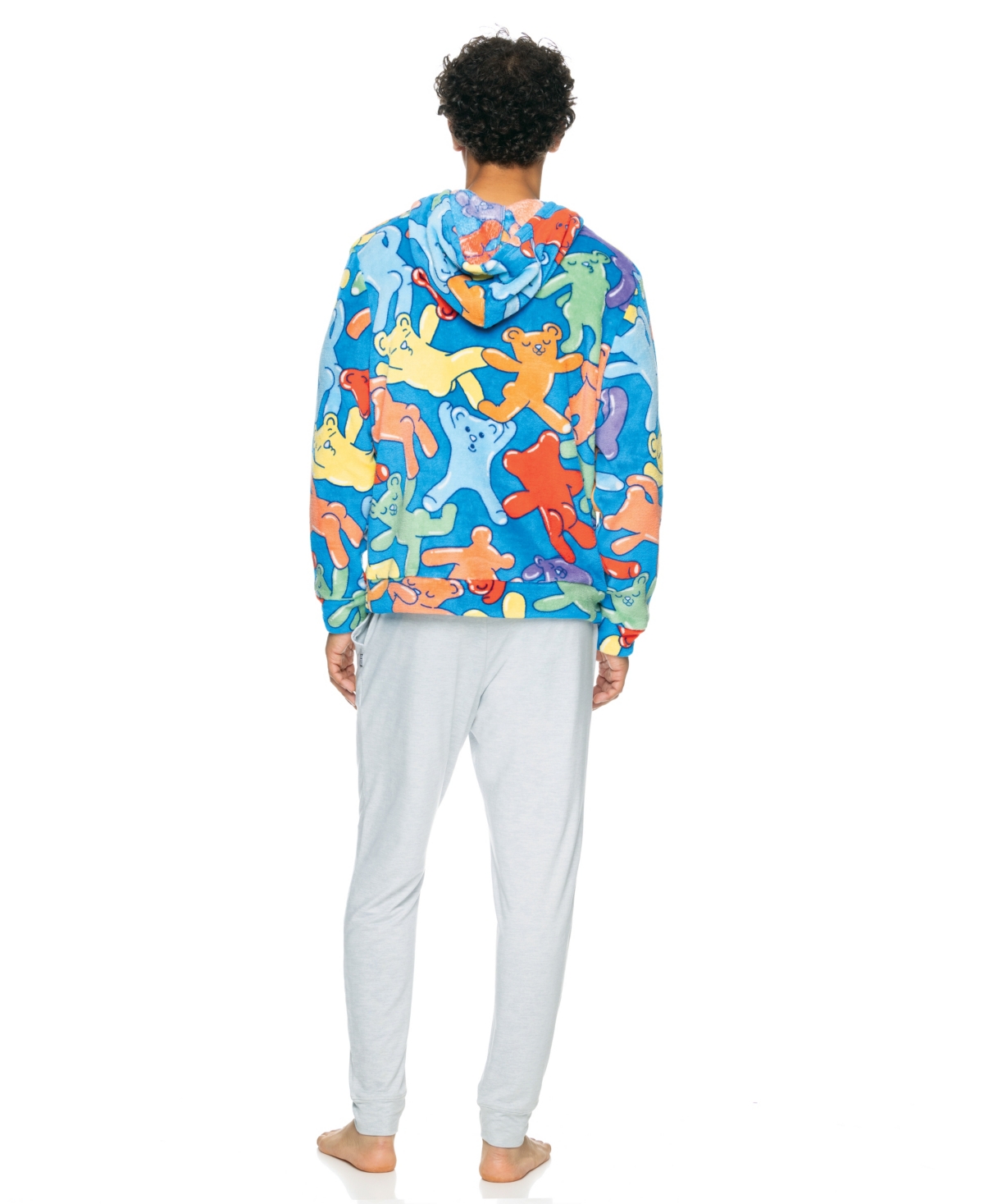 Joe Boxer Men's Long Sleeve Crew Neck Fleece Hoodie - Blue 3