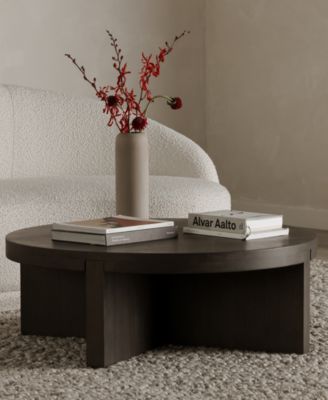 Folke 38" Oak Round Coffee Table