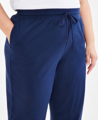 Plus Size Knit Pull-On Capri Pants, Exclusively at Macy's