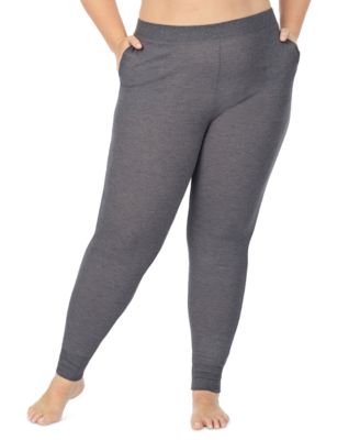 Cuddl Duds - Plus Size Stretch Thermal Mid-Rise Leggings