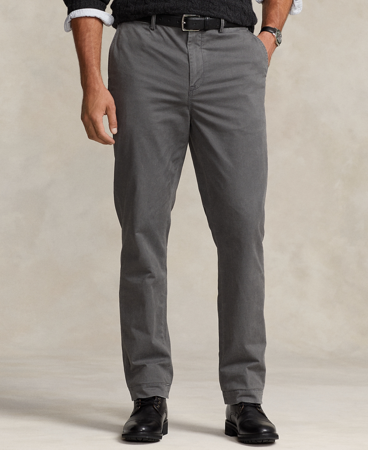 Polo Ralph Lauren Men's Big & Tall Stretch Straight Fit Chino In Gray