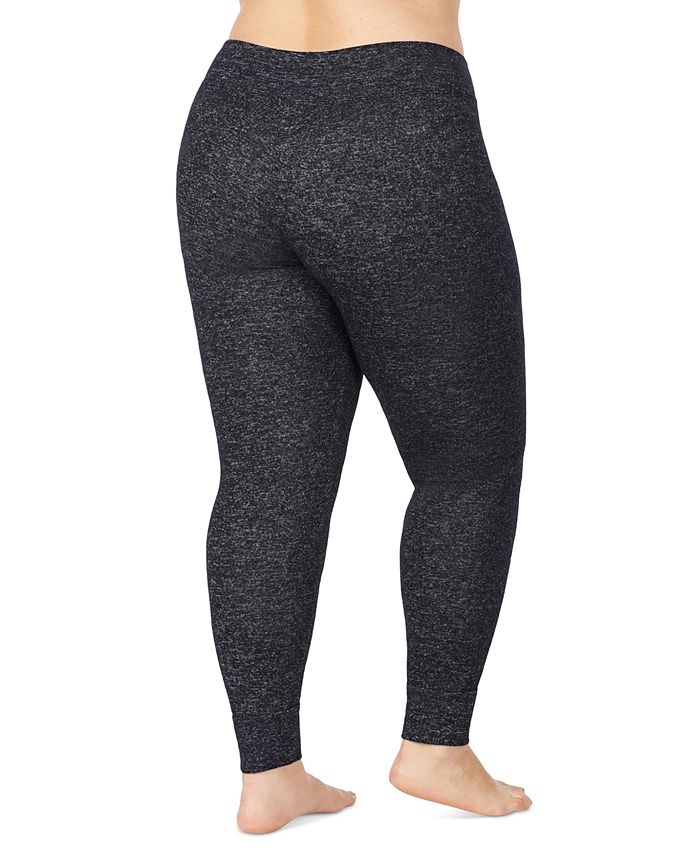 Cuddl Duds Plus Size Soft Knit CrossoverWaist Leggings Macy's